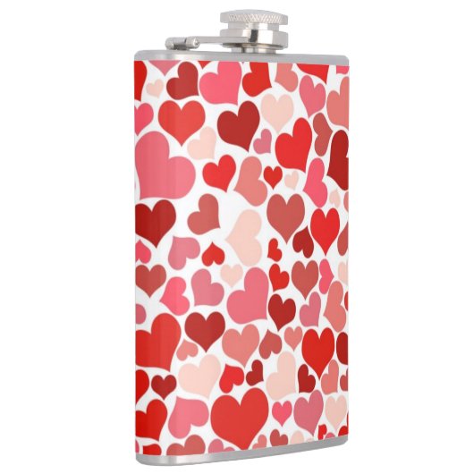 Herzmuster, rote Herzen, Liebe Flachmann (Rechts)