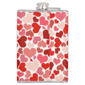 Herzmuster, rote Herzen, Liebe Flachmann (Rückseite)