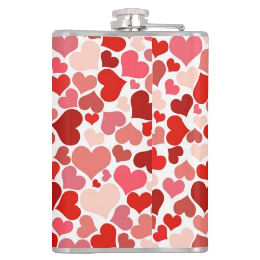 Herzmuster, rote Herzen, Liebe Flachmann (Rückseite)