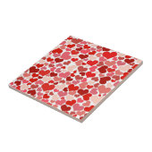 Herzmuster, rote Herzen, Liebe Fliese (Seite)