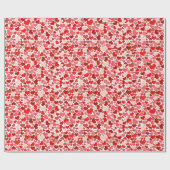 Herzmuster, rote Herzen, Liebe Geschenkpapier (Flach)
