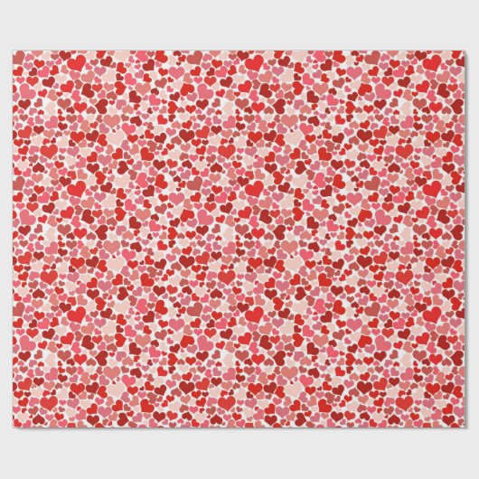 Herzmuster, rote Herzen, Liebe Geschenkpapier (Flach)