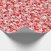 Herzmuster, rote Herzen, Liebe Geschenkpapier (Ecke)