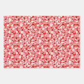 Herzmuster, rote Herzen, Liebe Geschenkpapier Set (Vorderseite 2)