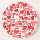 Herzmuster, rote Herzen, Liebe Getränkeuntersetzer (Vorne)