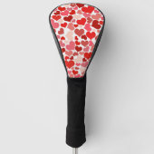 Herzmuster, rote Herzen, Liebe Golf Headcover (Vorderseite)