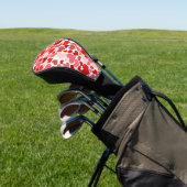 Herzmuster, rote Herzen, Liebe Golf Headcover (In SItu)