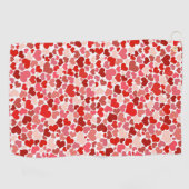 Herzmuster, rote Herzen, Liebe Golfhandtuch (Horizontal)