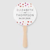 Herzmuster, rote Herzen, Liebe, Hochzeit Fächer (Rückseite)