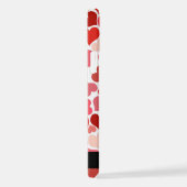 Herzmuster, rote Herzen, Liebe, Ihr Name iPhone Hülle (Rechte Seite)