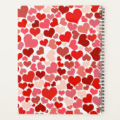 Herzmuster, rote Herzen, Liebe, Ihr Name Planer (Rückseite)