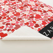 Herzmuster, rote Herzen, Liebe, Ihr Name Sherpadecke (3/4)