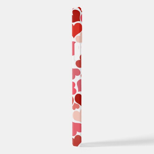 Herzmuster, rote Herzen, Liebe iPhone Hülle (Rechte Seite)