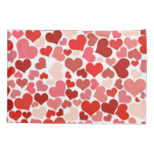 Herzmuster, rote Herzen, Liebe Kissenbezug (Rückseite)