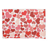 Herzmuster, rote Herzen, Liebe Kissenbezug (Vorderseite)