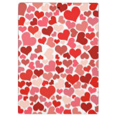 Herzmuster, rote Herzen, Liebe Klemmbrett (Rückseite)