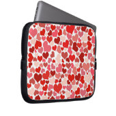 Herzmuster, rote Herzen, Liebe Laptopschutzhülle (Vorne Rechts)