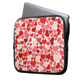 Herzmuster, rote Herzen, Liebe Laptopschutzhülle (Vorderseite Links)