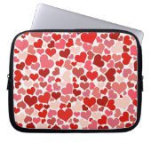 Herzmuster, rote Herzen, Liebe Laptopschutzhülle (Vorderseite)