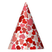 Herzmuster, rote Herzen, Liebe Partyhütchen (Rückseite)