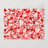 Herzmuster, rote Herzen, Liebe Postkarte (Vorderseite)