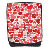 Herzmuster, rote Herzen, Liebe Rucksack (Vorderseite)