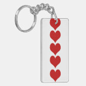 Herzmuster, rote Herzen, Liebe Schlüsselanhänger (Vorderseite links)