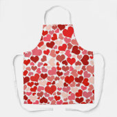 Herzmuster, rote Herzen, Liebe Schürze (Vorderseite)