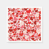 Herzmuster, rote Herzen, Liebe Serviette (Vorderseite)