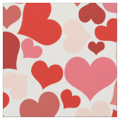 Herzmuster, rote Herzen, Liebe Stoff (Nahaufnahme)