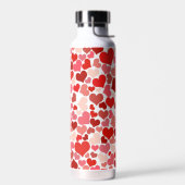 Herzmuster, rote Herzen, Liebe Trinkflasche (Links)