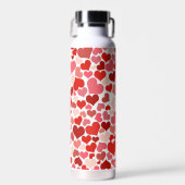 Herzmuster, rote Herzen, Liebe Trinkflasche (Vorne)