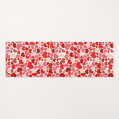 Herzmuster, rote Herzen, Liebe Yogamatte (Vorderseite (Horizontal))