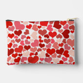 Herzmuster, rote Herzen, Liebe Zubehörtasche (Rückseite)