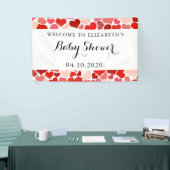 Herzmuster, Rotes Herz, Liebe, Babydusche Banner (Messeveranstaltung)