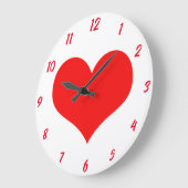 Herzmuster Rotes Niedliches Valentinstag Geschenk Große Wanduhr (Winkel)