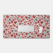 Herzmuster Schreibtischunterlage (Tastatur & Maus)