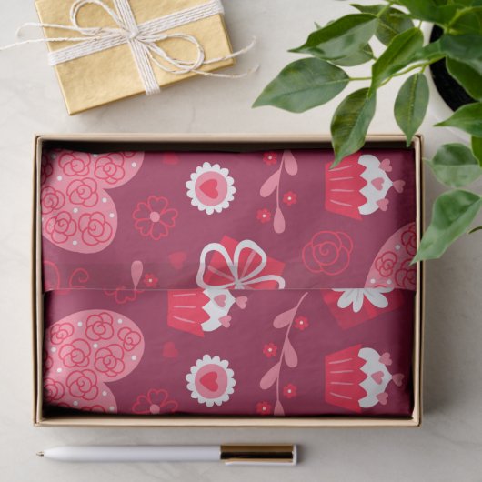 Herzmuster Seidenpapier (Geschenk)