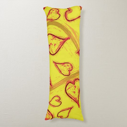 Herzmuster Seitenschläferkissen (Vorderseite Vertikal)