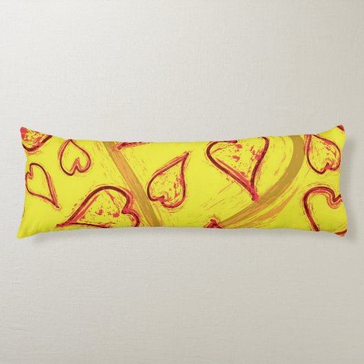 Herzmuster Seitenschläferkissen (Vorderseite)