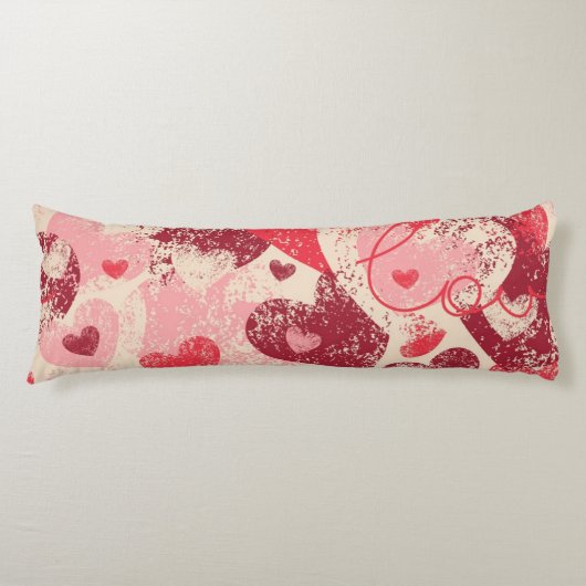 Herzmuster Seitenschläferkissen (Vorderseite)
