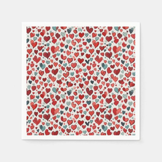 Herzmuster Serviette (Vorderseite)