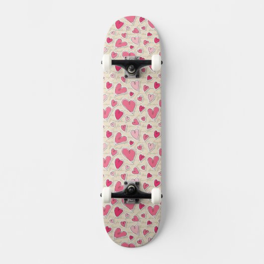 Herzmuster Skateboard (Vorderseite)