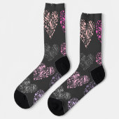 Herzmuster Socken (Linkes Detail)