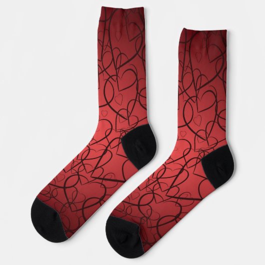 Herzmuster Socken (Linkes Detail)