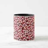 Herzmuster Stilvoll Modern Rosa Rot Chic Tasse (Zentrum)