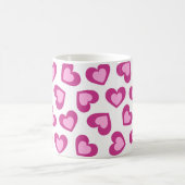 Herzmuster Stilvoll Modern Weiß Rosa Chic Kaffeetasse (Mittel)