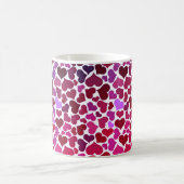 Herzmuster Stylisch moderne lila rosa Chic Kaffeetasse (Mittel)
