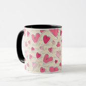 Herzmuster Tasse (Vorderseite Links)