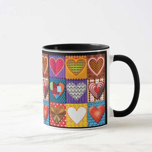Herzmuster trendy Kaffee-Tasse Tasse (Rechts)